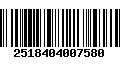 Código de Barras 2518404007580