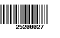 Código de Barras 25200027