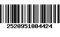 Código de Barras 2520951004424