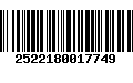 Código de Barras 2522180017749