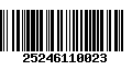 Código de Barras 25246110023