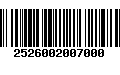 Código de Barras 2526002007000