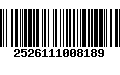 Código de Barras 2526111008189