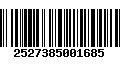 Código de Barras 2527385001685