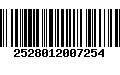 Código de Barras 2528012007254