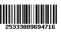 Código de Barras 25333089694716