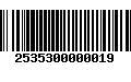 Código de Barras 2535300000019