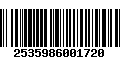 Código de Barras 2535986001720