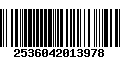 Código de Barras 2536042013978