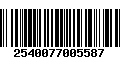 Código de Barras 2540077005587