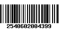 Código de Barras 2540602004399