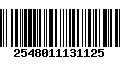 Código de Barras 2548011131125