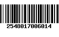 Código de Barras 2548017006014