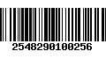 Código de Barras 2548290100256