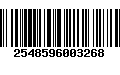 Código de Barras 2548596003268