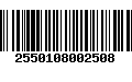 Código de Barras 2550108002508