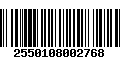 Código de Barras 2550108002768