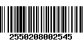 Código de Barras 2550208002545