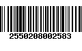 Código de Barras 2550208002583