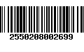 Código de Barras 2550208002699