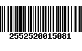 Código de Barras 2552520015081