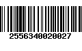 Código de Barras 2556340020027