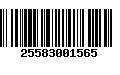 Código de Barras 25583001565