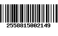 Código de Barras 2558815002149