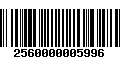 Código de Barras 2560000005996