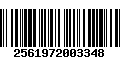 Código de Barras 2561972003348