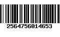 Código de Barras 2564756014653