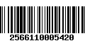 Código de Barras 2566110005420