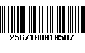 Código de Barras 2567108010587