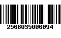 Código de Barras 2568035006094