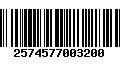 Código de Barras 2574577003200