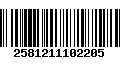 Código de Barras 2581211102205