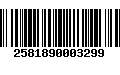 Código de Barras 2581890003299