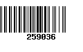 Código de Barras 259036