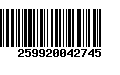 Código de Barras 259920042745