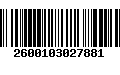 Código de Barras 2600103027881