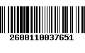 Código de Barras 2600110037651