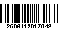 Código de Barras 2600112017842