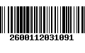 Código de Barras 2600112031091