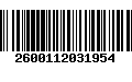 Código de Barras 2600112031954