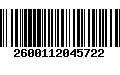 Código de Barras 2600112045722