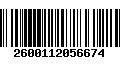 Código de Barras 2600112056674