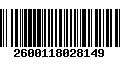 Código de Barras 2600118028149