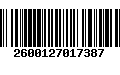 Código de Barras 2600127017387