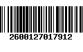 Código de Barras 2600127017912