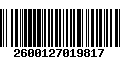 Código de Barras 2600127019817